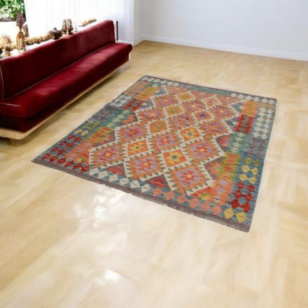 Preproga Kilim Chobi 153x194 Afganistanski ročno tkani kilim