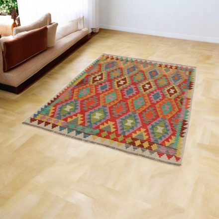 Ročno tkana Kilim Chobi 149x194 afgan volneni kilim