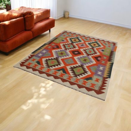 Ročno tkana Kilim 151x197 Maimana Kelim preproga