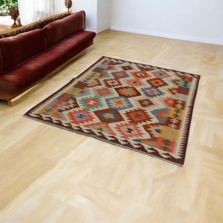 Chobi preproga Kilim 148x196 ročno tkana volna kelim