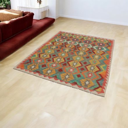 Chobi preproga Kilim 150x197 ročno tkana volna kelim