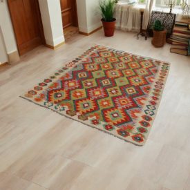 Etnična preproga Kilim Chobi 148x201 ročno tkana preproga