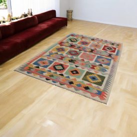   Volnena preproga Kilim Chobi 166x250 ročno tkani afgan kilim