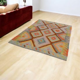Afgan Kilim Chobi 152x212 cm – ročno tkana preproga Kilim v orientalskem slogu