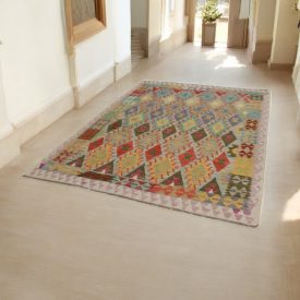 Chobi preproga Kilim 180x243 ročno tkana volna kelim