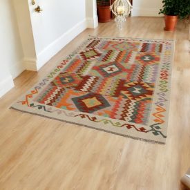 Chobi preproga Kilim 170x241 ročno tkana volna kelim