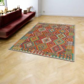 Afghan Kilim Chobi 172x235 cm – tradicionalno ročno tkani kilim