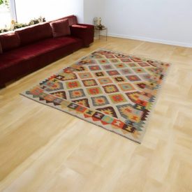 Chobi preproga Kilim 171x242 ročno tkana volna kelim