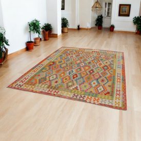 Ročno tkana Kilim Chobi 215x293 afgan volneni kilim