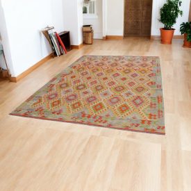 Ročno tkana Kilim 203x299 Maimana Kelim preproga