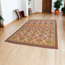 Ročno tkana Kilim 203x297 Maimana Kelim preproga
