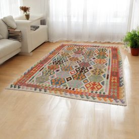 Etnična preproga Kilim Chobi 200x300 ročno tkana preproga