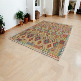   Afghan Kilim preproga Chobi 205x303 etnični ročno tkani Kilim