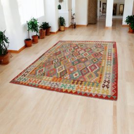 Ročno tkana Kilim Chobi 207x290 afgan volneni kilim