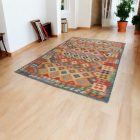 Volnena preproga Kilim Chobi 198x296 ročno tkani afgan kilim