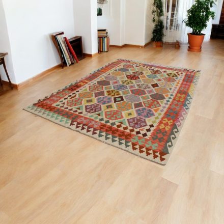 Ročno tkana Kilim 202x295 Maimana Kelim preproga