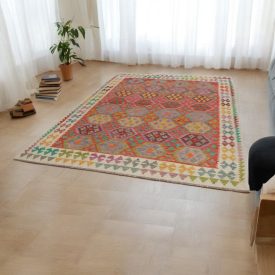 Afgan Kilim Chobi 207x292 ročno tkana preproga Kilim