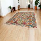 Afghan Kilim Chobi 210x295 cm – ročna izdelava, etnični vzorec