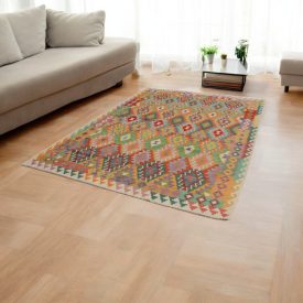   Volnena preproga Kilim Chobi 203x300 ročno tkani afgan kilim
