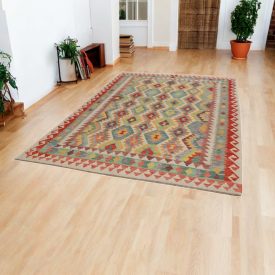 Ročno tkana Kilim Chobi 196x296 afgan volneni kilim