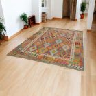 Volnena preproga Kilim Chobi 206x289 ročno tkani afgan kilim