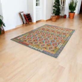 Afghan Kilim preproga Chobi 200x295 etnični ročno tkani Kilim