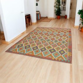   Preproga Kilim Chobi 208x306 Afganistanski ročno tkani kilim