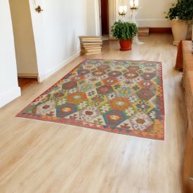 Maimana Kilim preproga 296x200 afgan ročno tkana Kilim