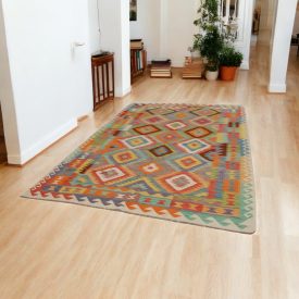 Ročno tkana Kilim 203x301 Maimana Kelim preproga