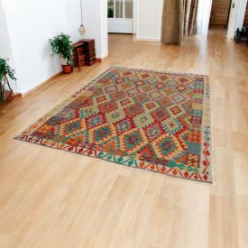 Etnična preproga Kilim Chobi 200x296 ročno tkana preproga
