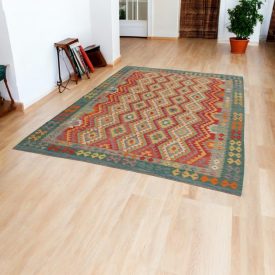   Preproga Kilim Chobi 206x292 Afganistanski ročno tkani kilim