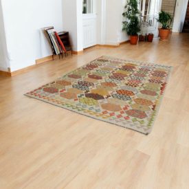 Ročno tkana Kilim Chobi 212x294 afgan volneni kilim