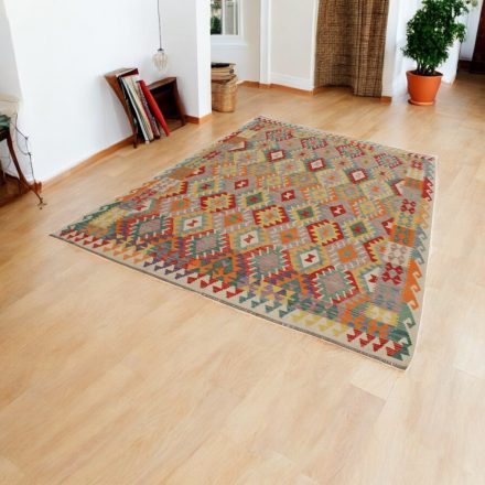 Afghan Kilim preproga Chobi 200x308 etnični ročno tkani Kilim