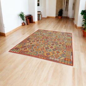 Etnična preproga Kilim Chobi 211x293 ročno tkana preproga