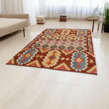 Volnena preproga Kilim Chobi 202x298 ročno tkani afgan kilim