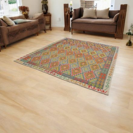 Afganistanska Kilim Chobi 252x301 cm – ročno izdelana preproga