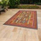 Volnena preproga Kilim Chobi 204x294 ročno tkani afgan kilim