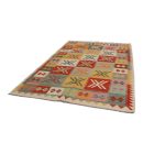 Ročno tkana Kilim 193x300 Maimana Kelim preproga