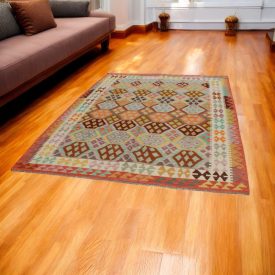 Etnična preproga Kilim Chobi 199x300 ročno tkana preproga