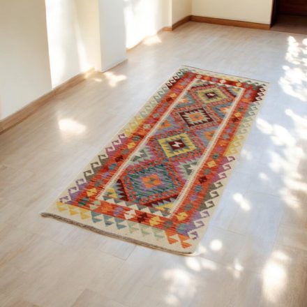 Ročno tkana tekači preproga Kilim 70x211 Maimana Kelim preproga