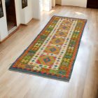 Ročno tkana tekači preproga Kilim Chobi 80x244 afgan volneni kilim