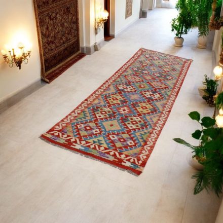Volnena tekači preproga Kilim Chobi 82x284 ročno tkani afgan kelim