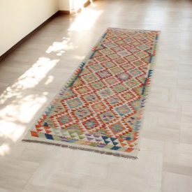 Tekači Kilim Chobi 89x293 cm – dolga ročno tkana volna preproga
