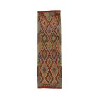 Ročno tkana tekači preproga Kilim 88x290 afgan volneni kilim