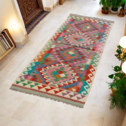 Ročno tkana tekači preproga Kilim 65x200 Maimana Kelim preproga