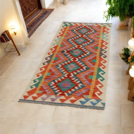 Chobi tekači preproga Kilim 74x206 ročno tkana volna kelim