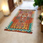 Etnična tekači preproga Kilim Chobi 85x194 ročno tkana preproga