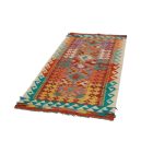 Etnična tekači preproga Kilim Chobi 85x194 ročno tkana preproga