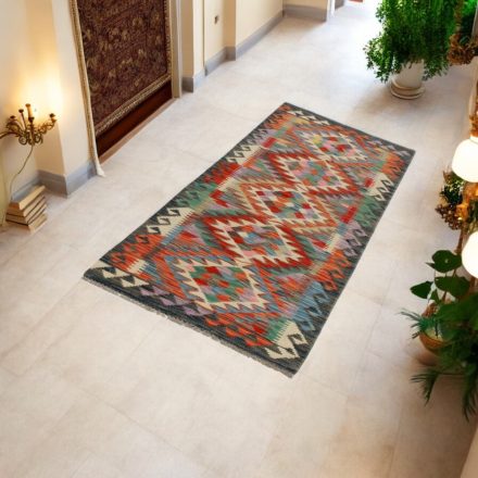 Volnena tekači preproga Kilim Chobi 67x198 ročno tkani afgan kelim