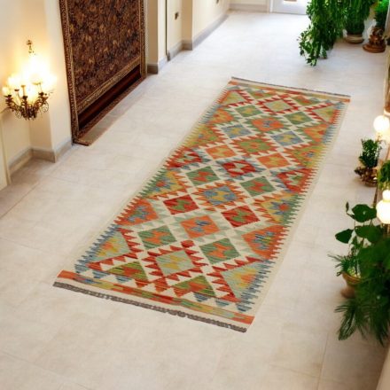 Volnena tekači preproga Kilim Chobi 61x194 ročno tkani afgan kelim